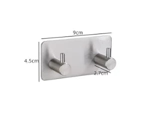 Adhesive Wall Hook, 304 Stainless Steel No Drill Towel Hook