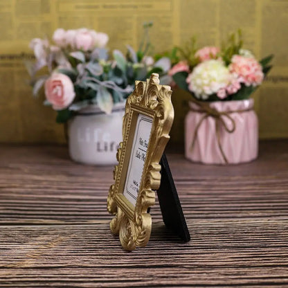 Baroque Square Photo Frame, Vintage Resin Ornate Picture Frame