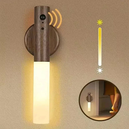 Rechargeable Wooden Magnetic Wall Sconce