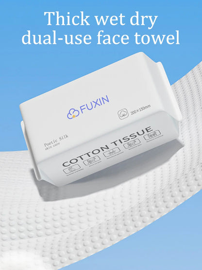 Disposable Cotton Face Towels, 30 to 100 Pack