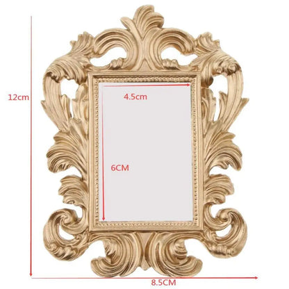 Baroque Square Photo Frame, Vintage Resin Ornate Picture Frame