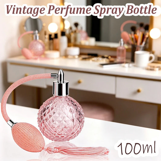 Vintage Glass Perfume Atomizer with Tassel