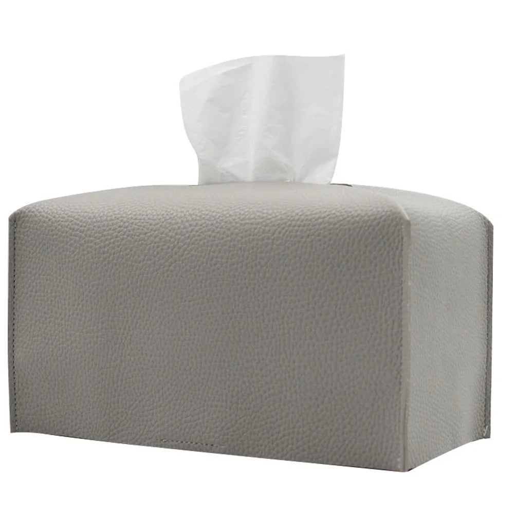 Tissue Box Cover, PU Leather Rectangular Tissue Holder