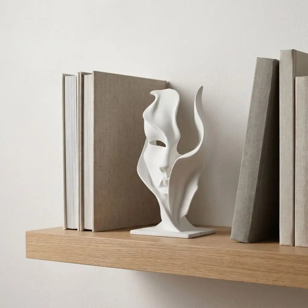 Abstract Half Face Sculpture, 3D Printed Modern Face Statue