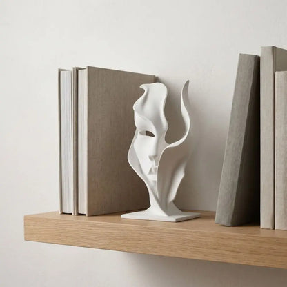 Abstract Half Face Sculpture, 3D Printed Modern Face Statue