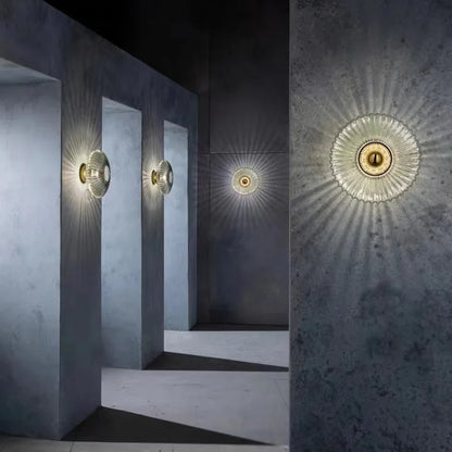 Nordic Retro Glass Wall Lamp, Up and Down Vintage Wall Sconce