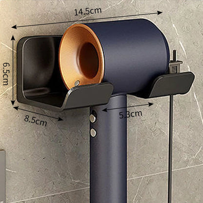 Hair Dryer Holder, Wall Mounted Bathroom Styling Tool Rack