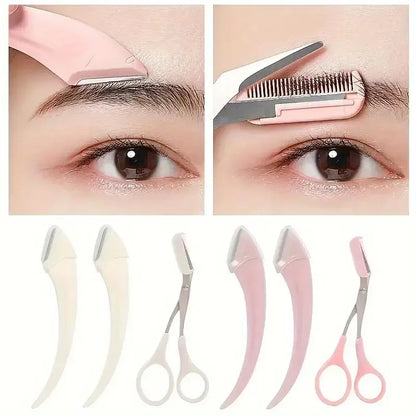 Eyebrow Grooming Set with Razor, Scissors and Comb