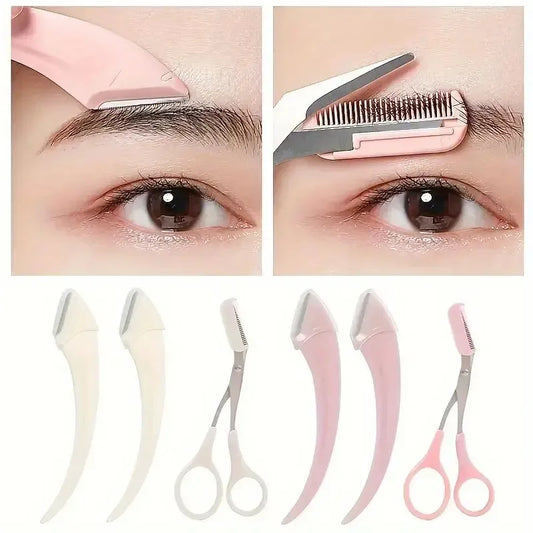 Eyebrow Grooming Set with Razor, Scissors and Comb