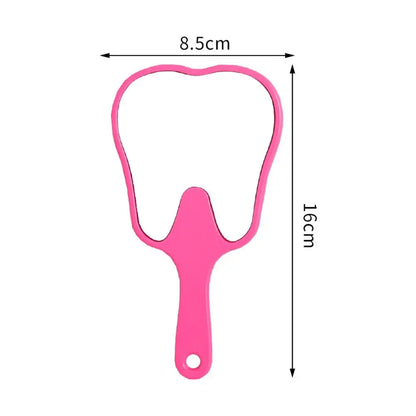 Tooth Shaped Handheld Mirror, Cute Novelty Makeup Mirror