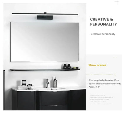 LED Vanity Wall Light, Modern Bathroom Sconce with Acrylic Shade