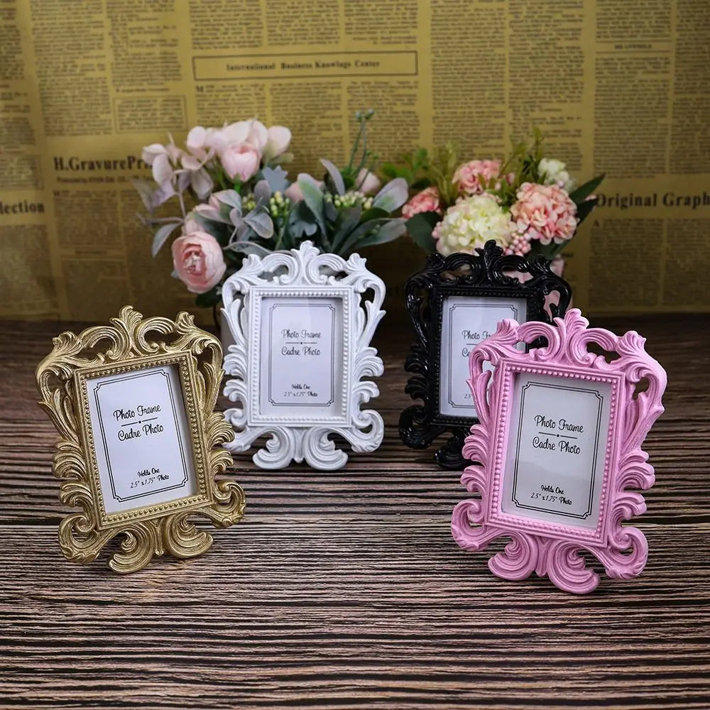 Baroque Square Photo Frame, Vintage Resin Ornate Picture Frame