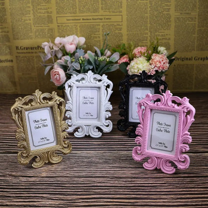 Baroque Square Photo Frame, Vintage Resin Ornate Picture Frame