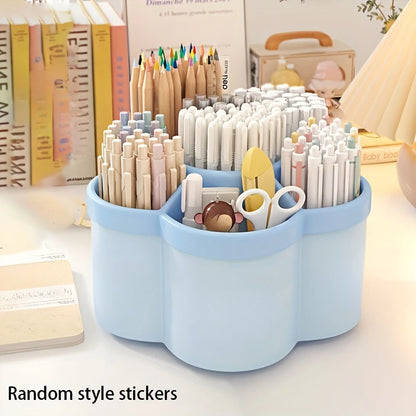Rotating Pen Holder, 360 Degree Large Capacity Desk Organizer