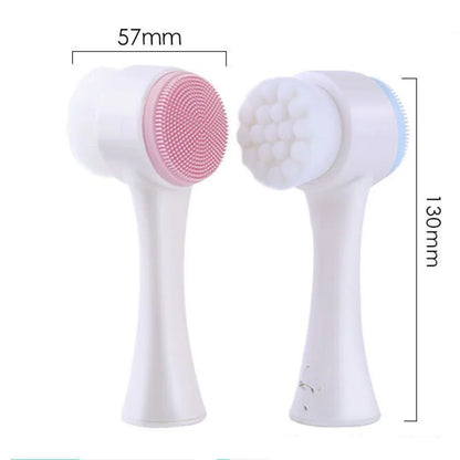 Double-Sided Silicone Facial Cleansing Brush
