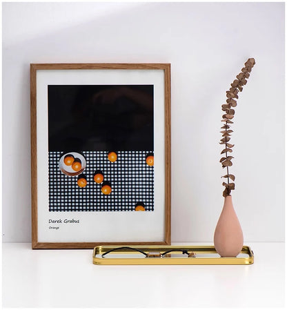 Gold Mirror Tray, Rectangular or Oval Glass Vanity Tray