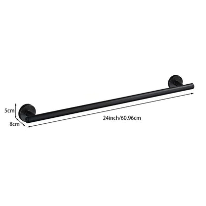 Wall Mounted Towel Bar, Stainless Steel Bathroom Rack, Gold or Black