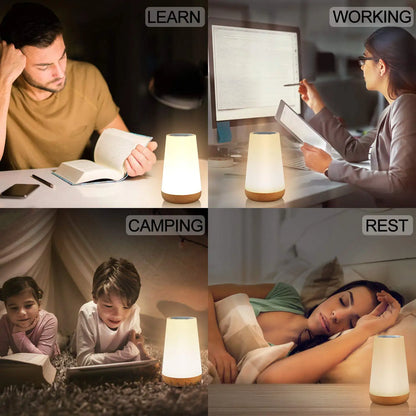 Touch Night Lamp, 13 Color Rechargeable Bedside Light