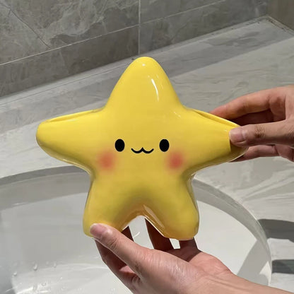 Star Toothbrush Holder, Cute Freestanding Bathroom Organizer