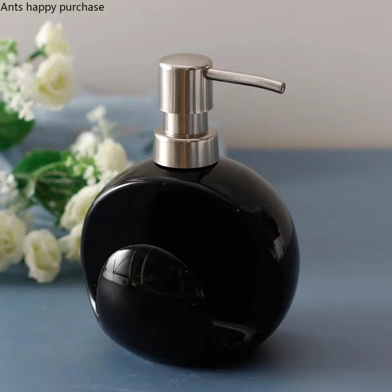 2-in-1 Ceramic Soap Dispenser with Sponge Holder