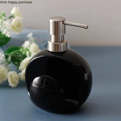 2-in-1 Ceramic Soap Dispenser with Sponge Holder