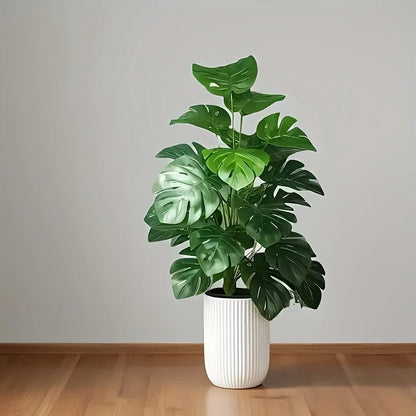 Artificial Monstera Plant, Faux Palm Tree with 12 or 18 Leaves