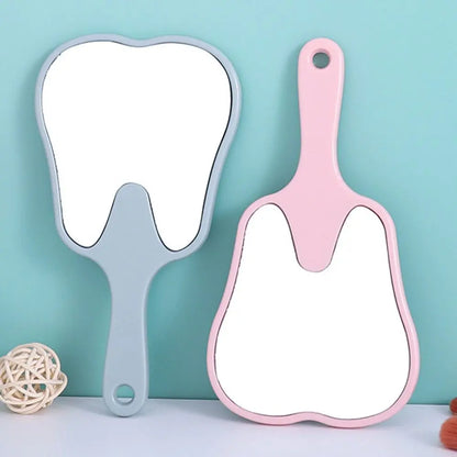 Tooth Shaped Handheld Mirror, Cute Novelty Makeup Mirror