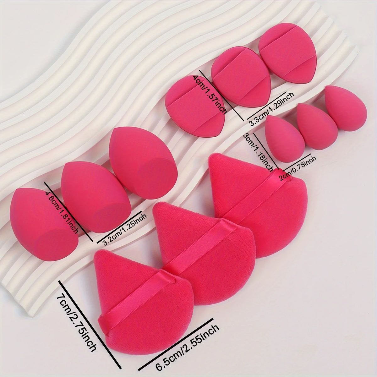 12-Piece Makeup Sponge and Powder Puff Set