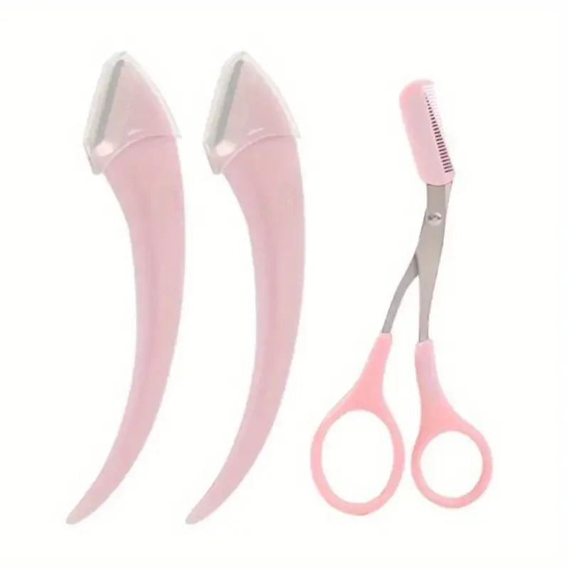 Eyebrow Grooming Set with Razor, Scissors and Comb
