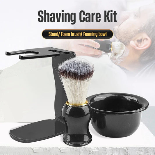 Shaving Brush Set with Bowl and Stand, Wet Shave Kit for Men