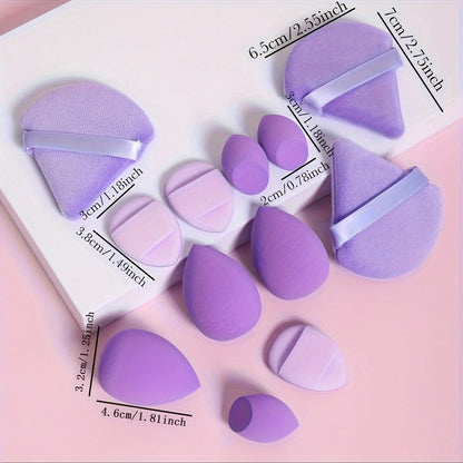 12-Piece Makeup Sponge and Powder Puff Set