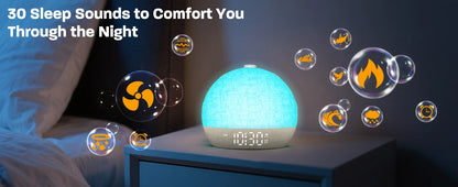 Sunrise Alarm Clock with White Noise and RGB Light