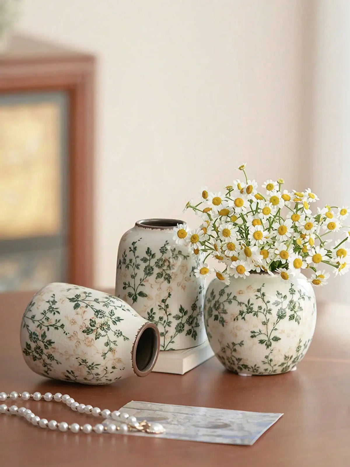 Ice Crackle Ceramic Bud Vase, Handmade Small Flower Vase