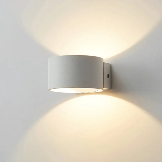 Aluminum Up and Down Wall Lamp, Modern LED Sconce, Black or White