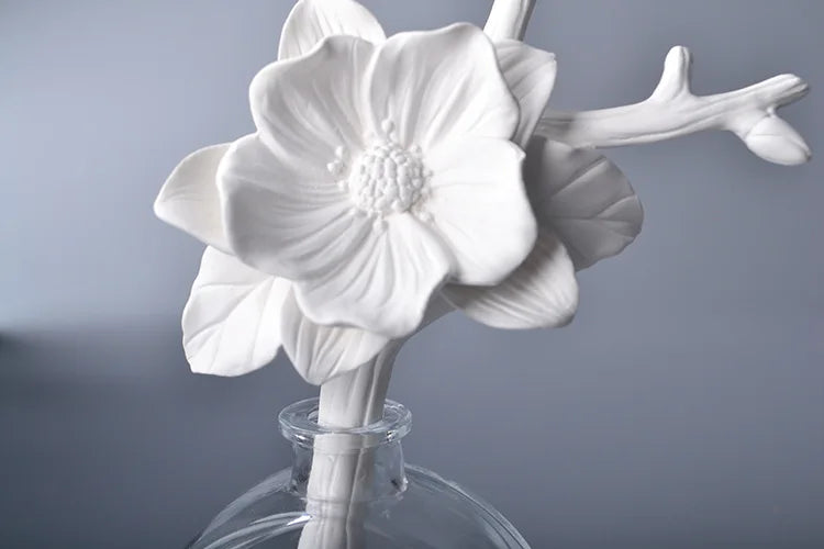 Ceramic Aroma Flower Stem, Handcrafted Scent Diffuser Bloom