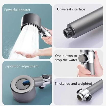 Filtered High-Pressure Handheld Shower Head