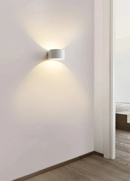 Aluminum Up and Down Wall Lamp, Modern LED Sconce, Black or White