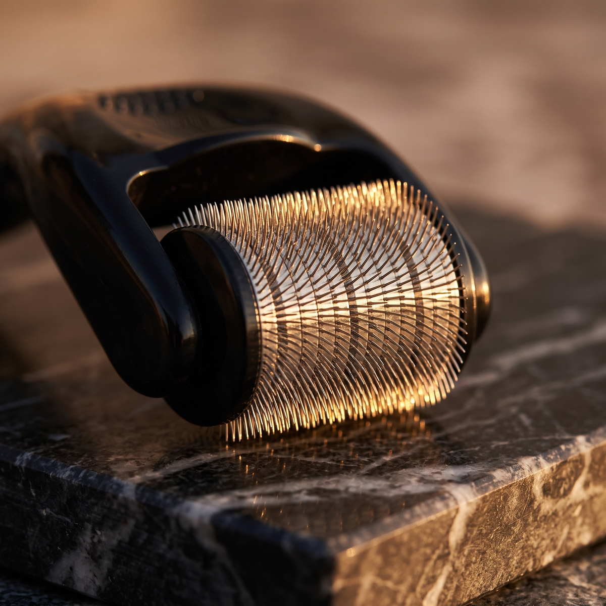 Close-up of the 540 titanium needles