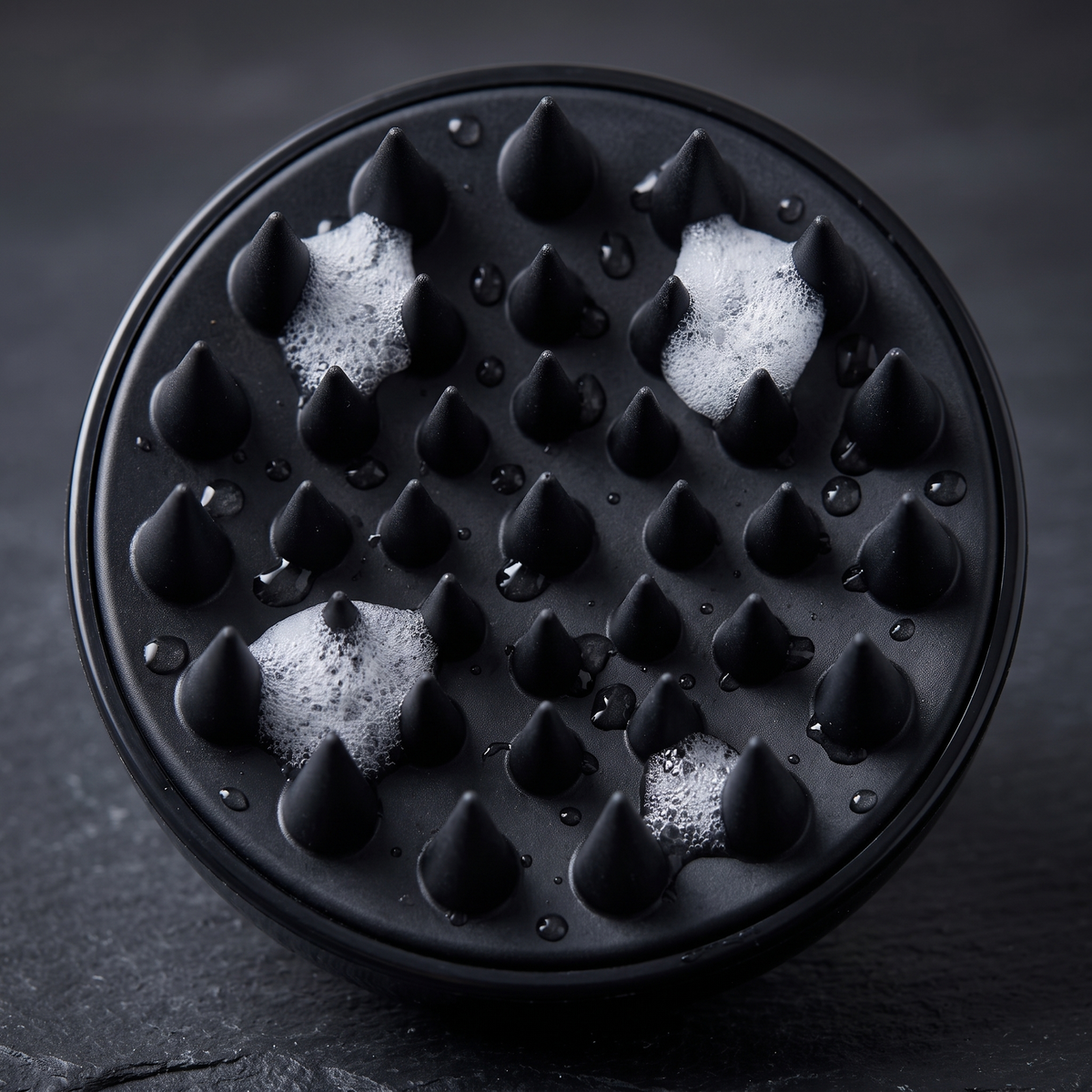 Close-up of the silicone bristles