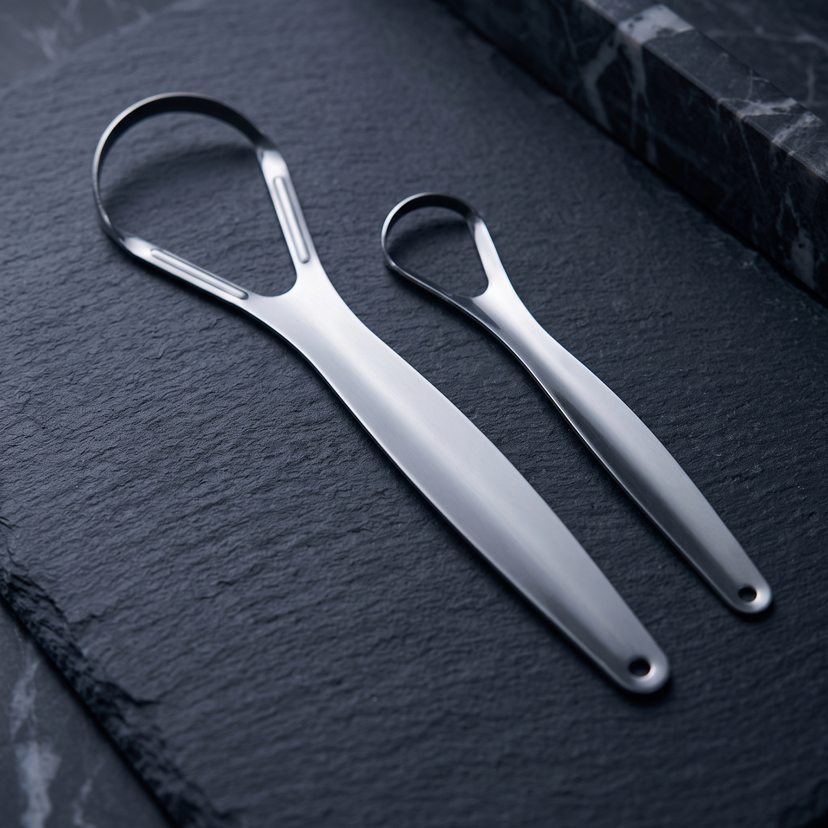 Large and small tongue scrapers