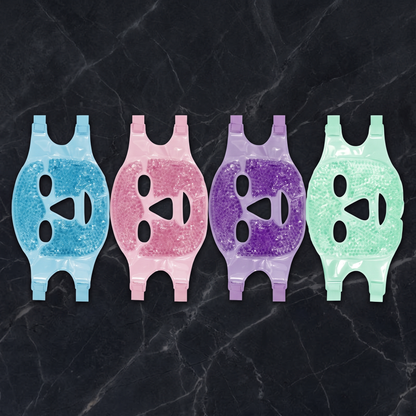 Ice mask in blue, pink, purple and green