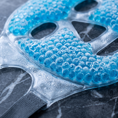 Close-up of the frosted blue gel